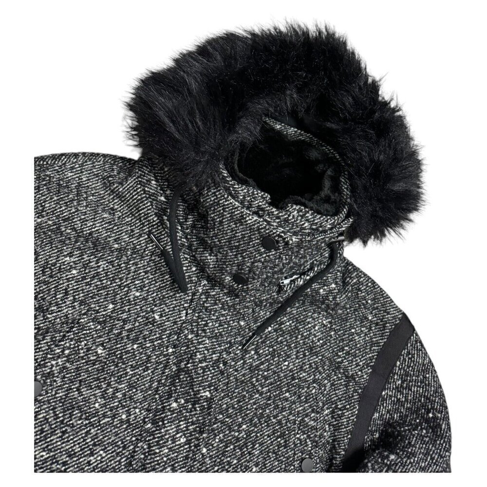 Superdry Black and Gray Pea Coat - Picture 3 of 9